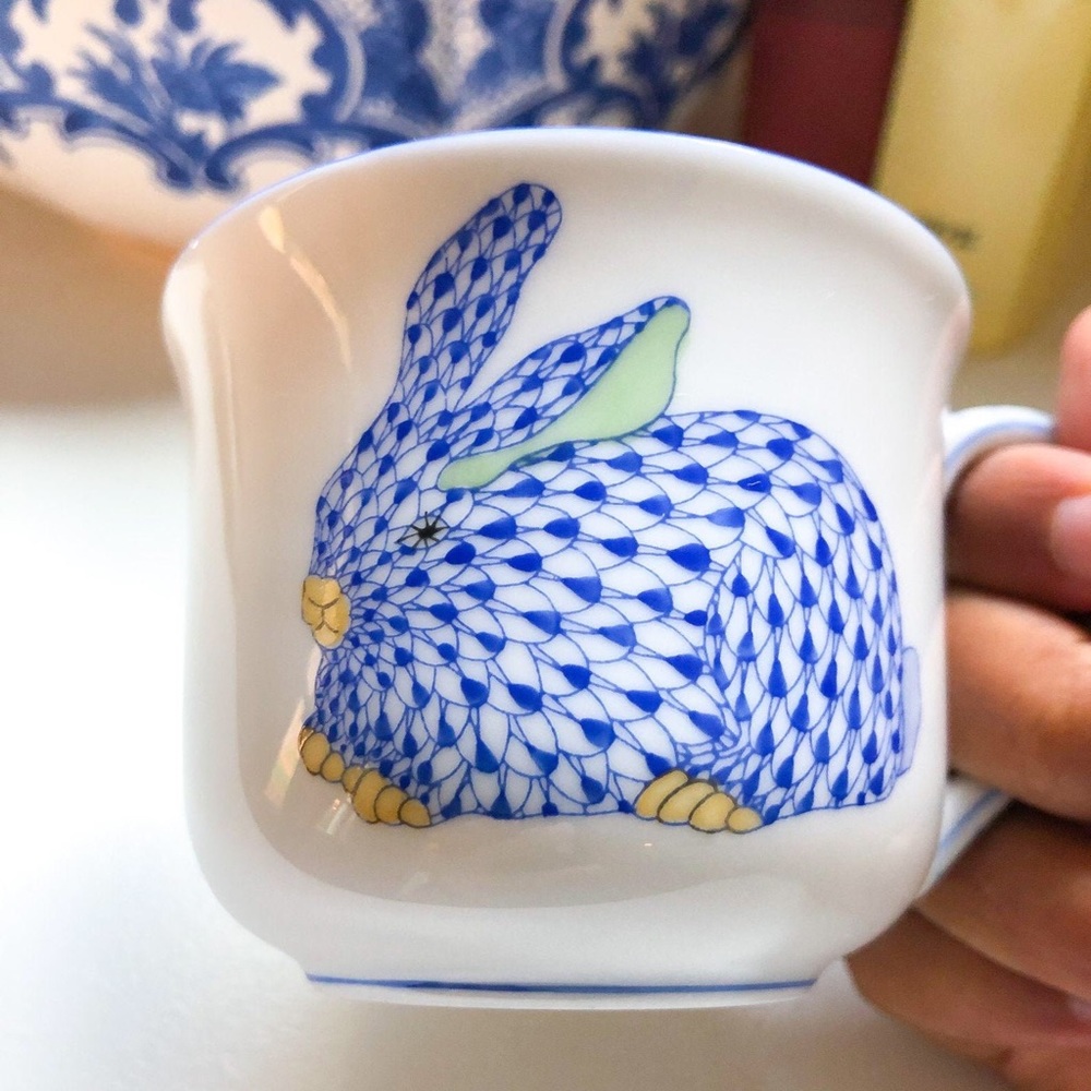Authentic Herend bunny rabbit tea cup or mug - Picture 2 of 10